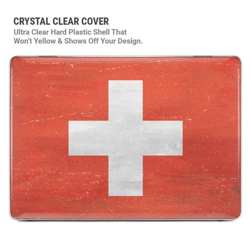 Switzerland Flag Distressed MacBook Air 13in M1 (2021) Case plus Skin